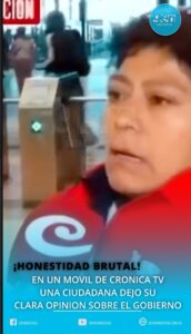 Sinceridad total: En un móvil de Crónica Tv una mujer dio su opinión tragicómica sobre la gestión actual de Milei