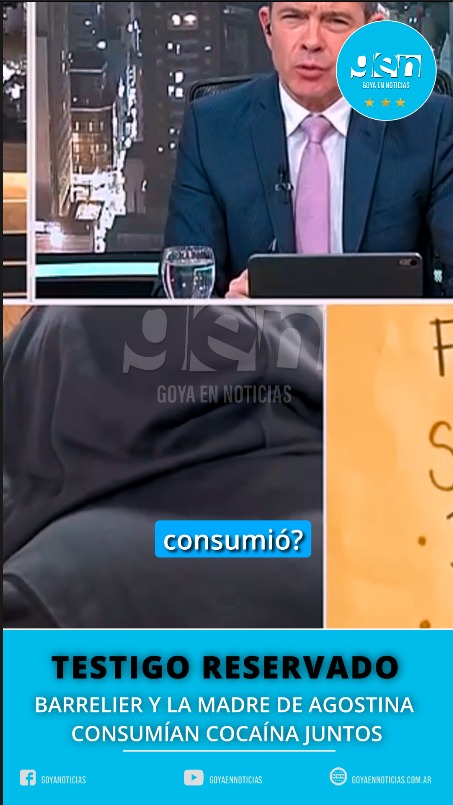 TESTIGO RESERVADO: BARRELIER Y LA MADRE DE AGOSTINA CONSUMÍAN COCAÍNA JUNTOS
