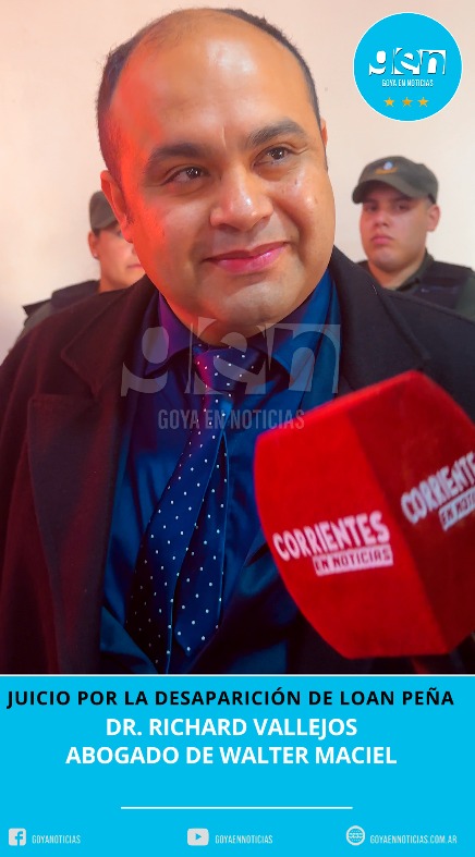 JUICIO POR LA DESAPARICIÓN DE LOAN PEÑA: DR. RICHARD VALLEJOS ABOGADO DE WALTER MACIEL