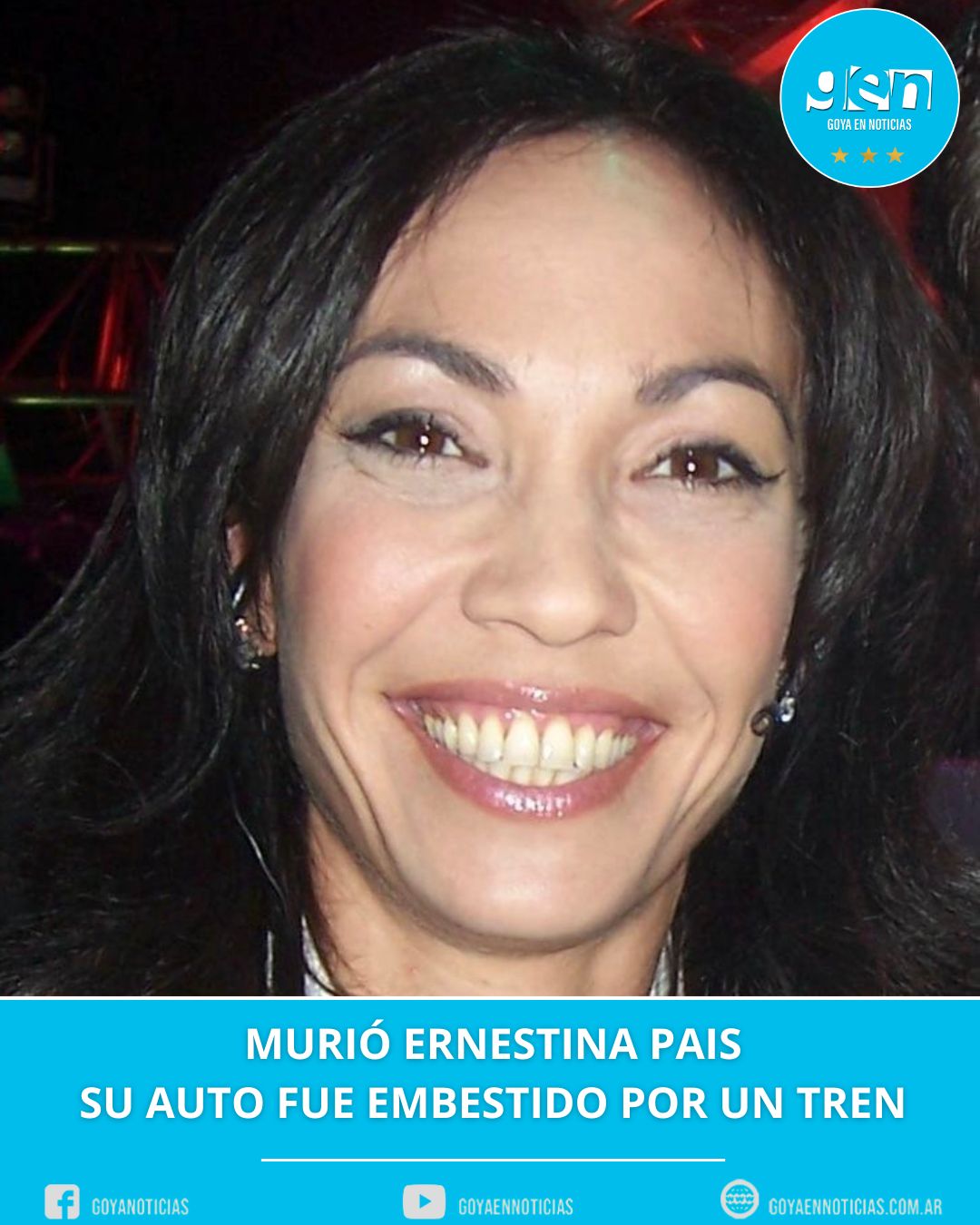 MURIÓ ERNESTINA PAIS: SU AUTO FUE EMBESTIDO POR UN TREN