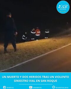 San Roque: un muerto y dos heridos tras un violento siniestro vial