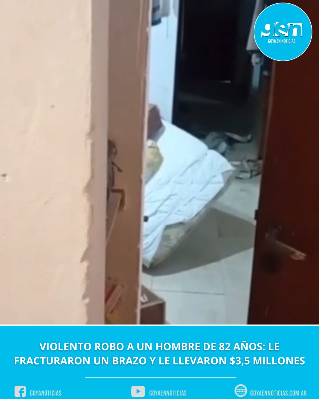 Violento robo a un hombre de 82 años: le fracturaron un brazo y llevaron $3,5 millones