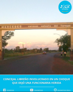 Concejal libreño involucrado en un choque que dejó a una funcionaria herida