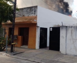Incendio provocó importantes daños en una vivienda de Goya