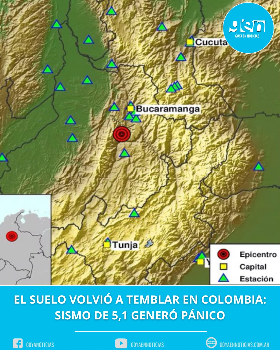 El suelo volvió a temblar en Colombia: un sismo de 5,1 generó pánico