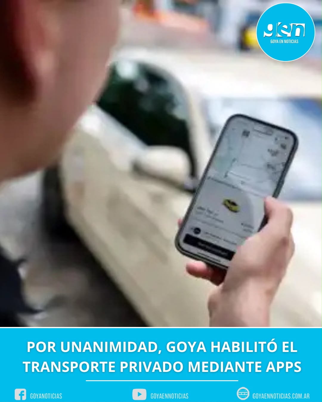 Por unanimidad, Goya habilitó el transporte privado mediante apps
