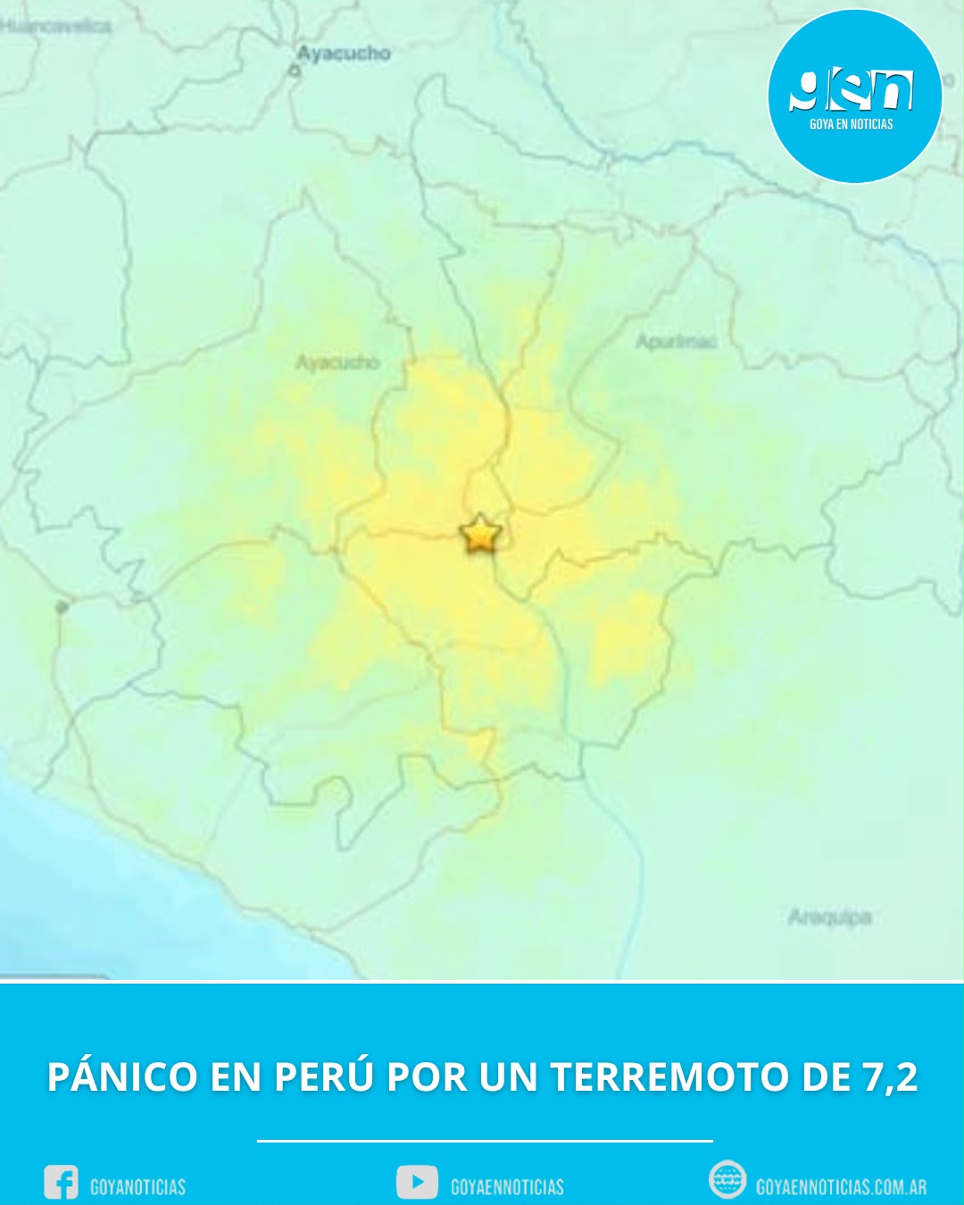 Pánico en Perú por un terremoto de magnitud 7,2