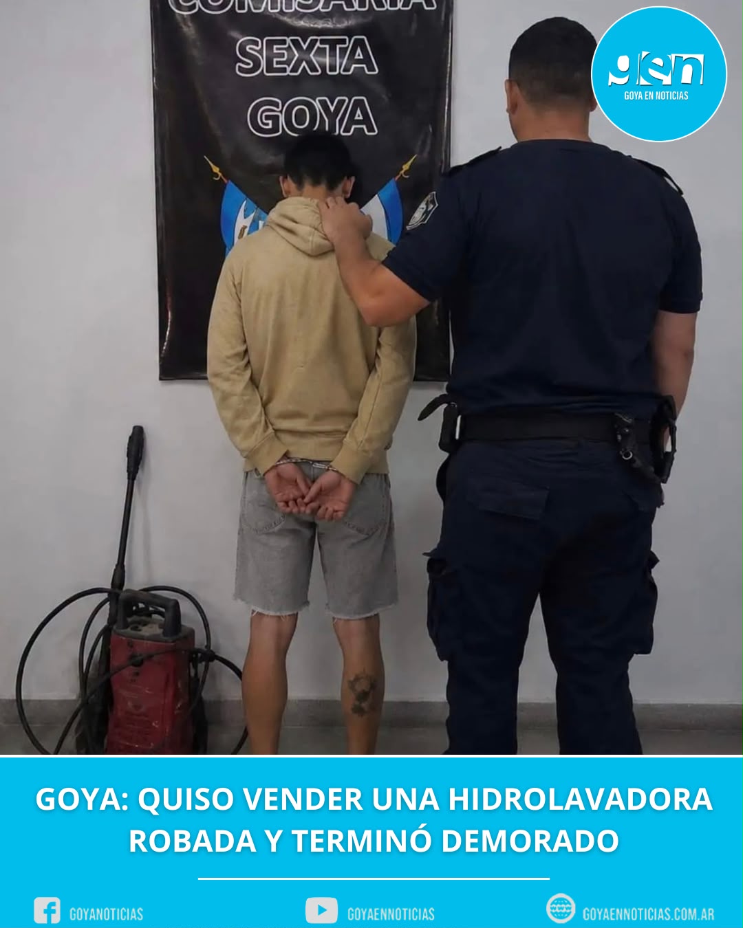 Goya: quiso vender una hidrolavadora robada y terminó demorado