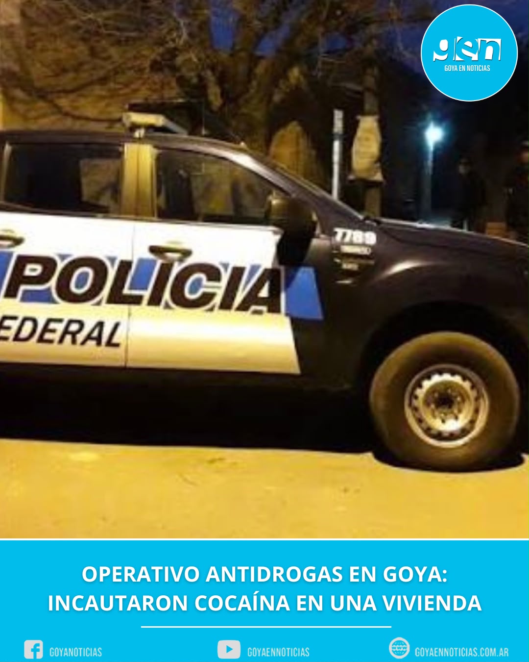 Operativo antidrogas en Goya: incautaron cocaína en una vivienda