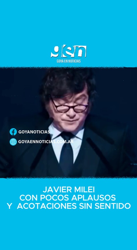 Javier Milei, con pocos aplausos y acotaciones sin sentido