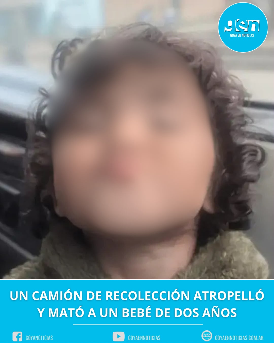 Un camión de recolección atropelló y mató a un niño de dos años