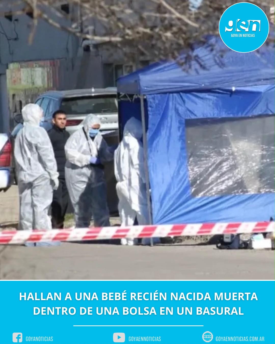 Hallan a una bebé recién nacida muerta dentro de una bolsa en un basural