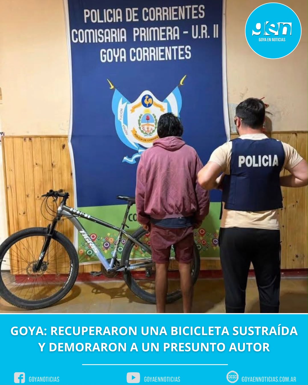 Goya: recuperaron una bicicleta sustraída y demoraron a un presunto autor