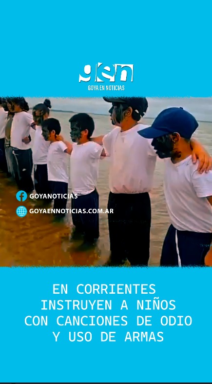 En Corrientes instruyen a niños con canciones de odio y uso de armas