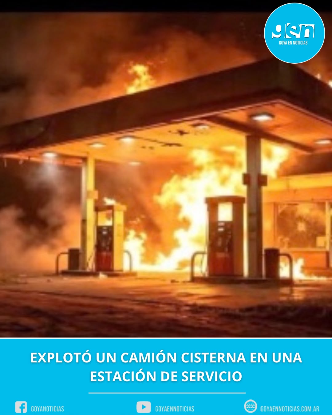 Explotó un camión cisterna en una estación de servicio