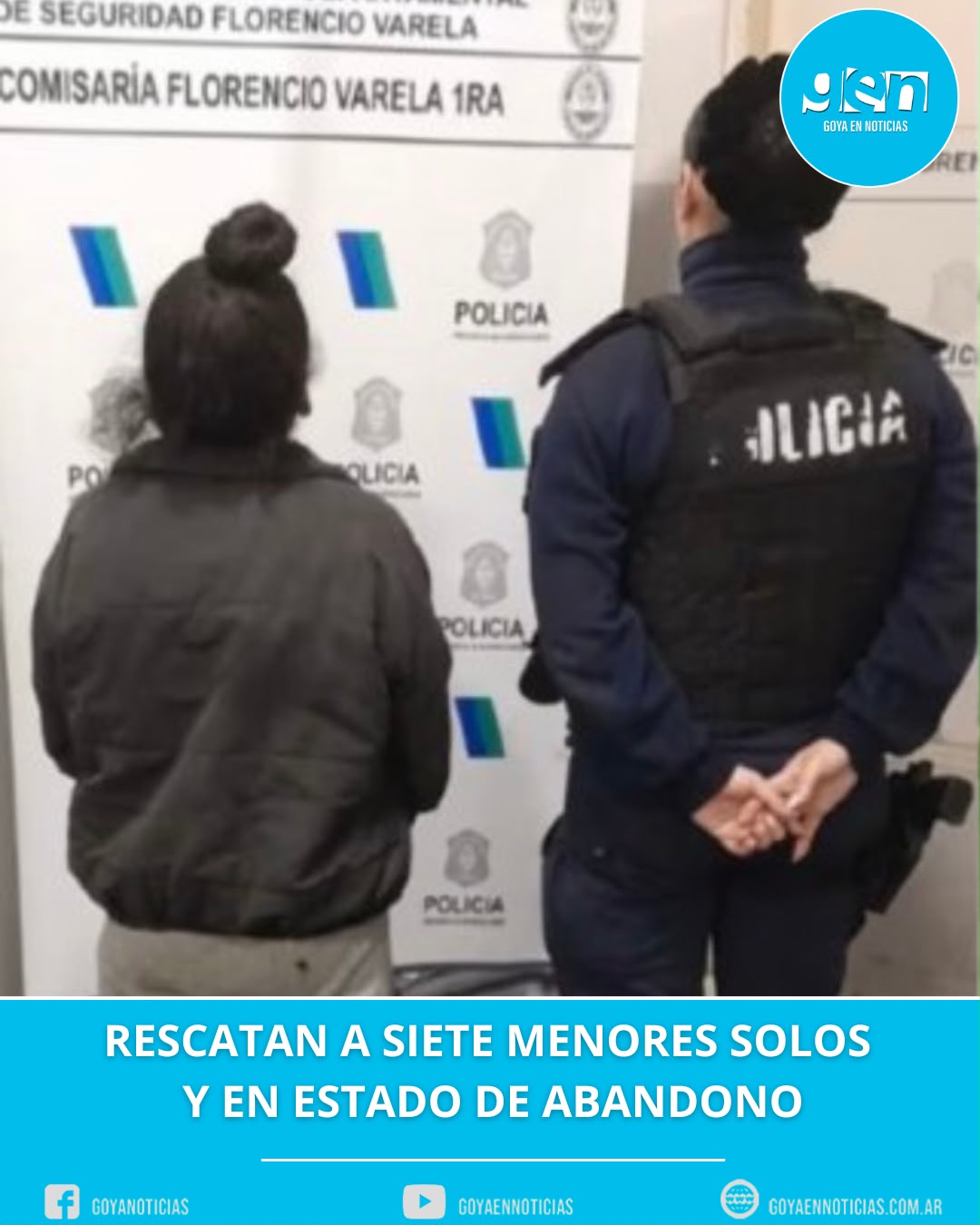 Rescatan a siete menores solos y en estado de abandono