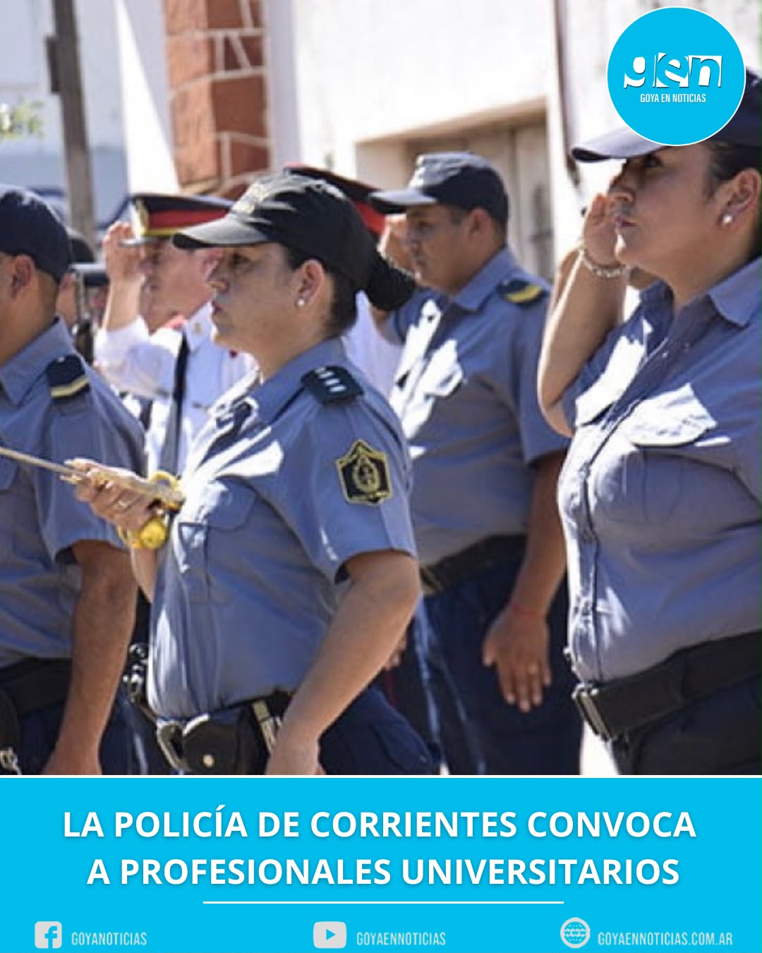 La Policía de Corrientes convoca a profesionales universitarios