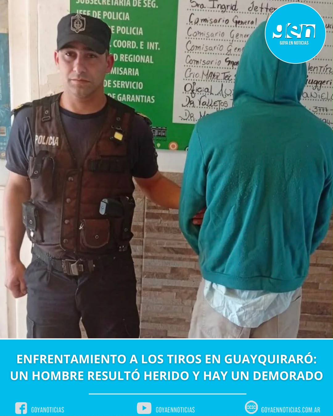 Enfrentamiento a los tiros en Guayquiraró: un hombre resultó herido y hay un demorado