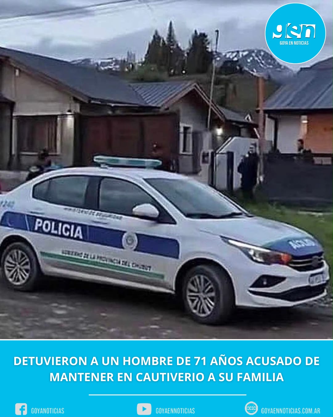 Detuvieron a un hombre de 71 años acusado de mantener en cautiverio a su familia