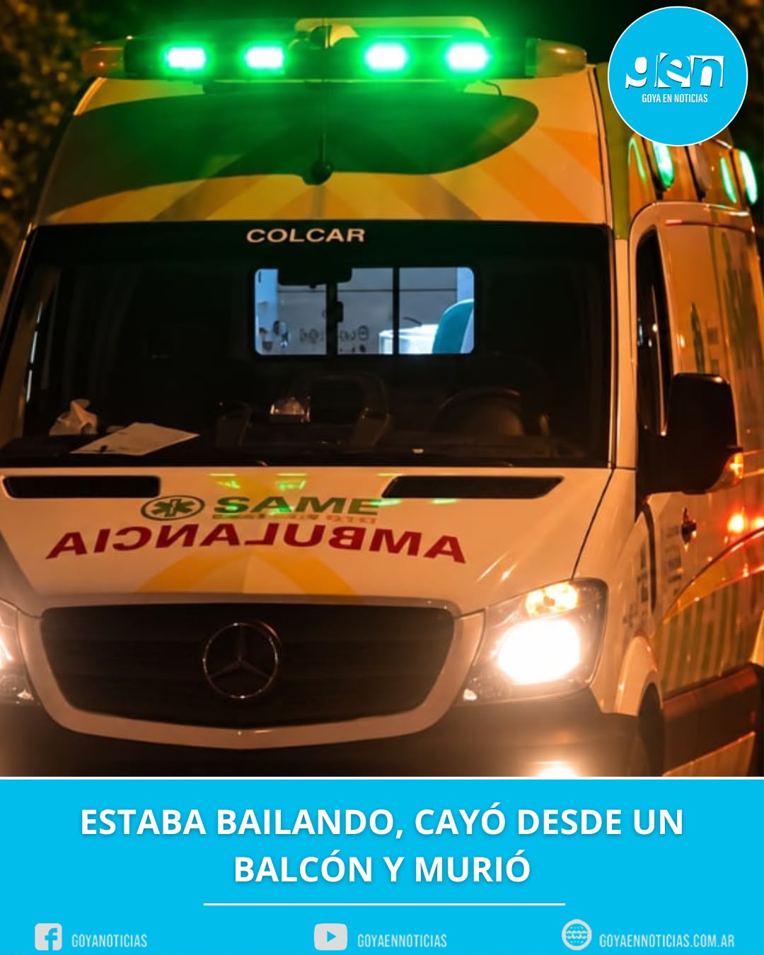 Estaba bailando, cayó desde un balcón y murió
