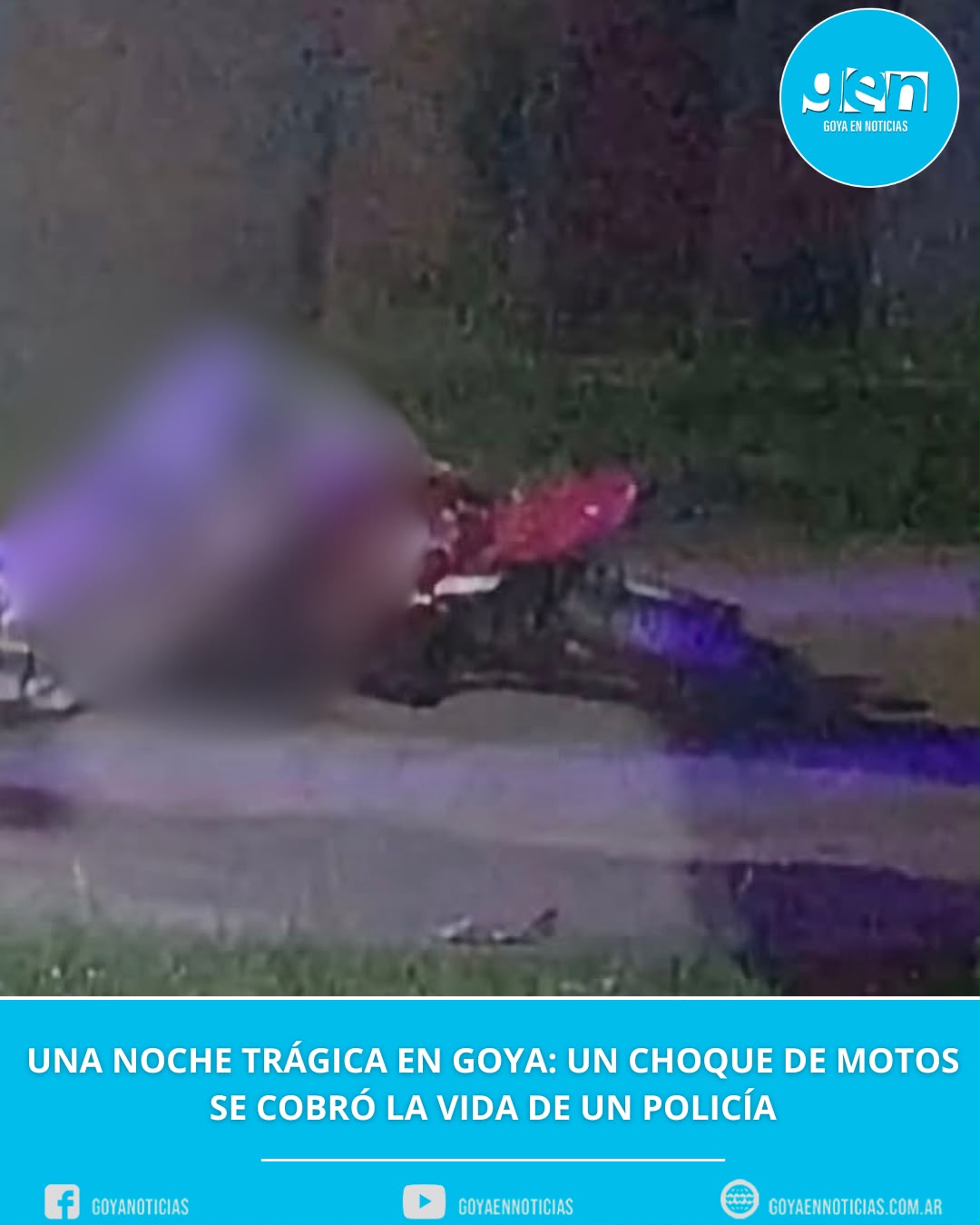 Una noche trágica en Goya: un choque de motos se cobró la vida de un policía