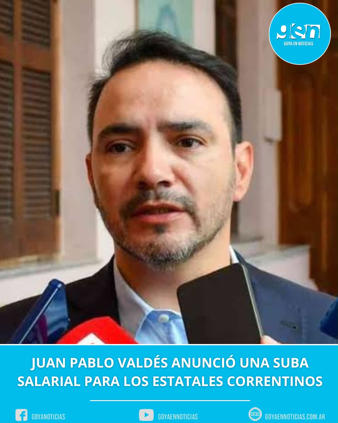 Juan Pablo Valdés anunció una suba salarial para los estatales correntinos