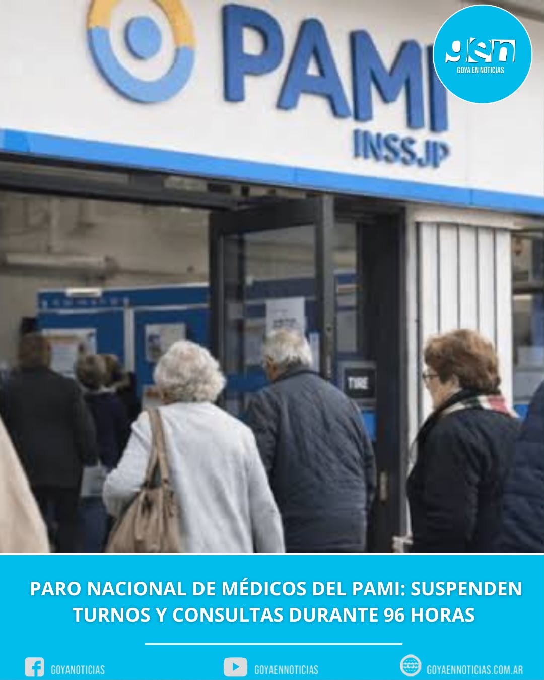 Paro nacional de médicos del PAMI: suspenden turnos y consultas durante 96 horas